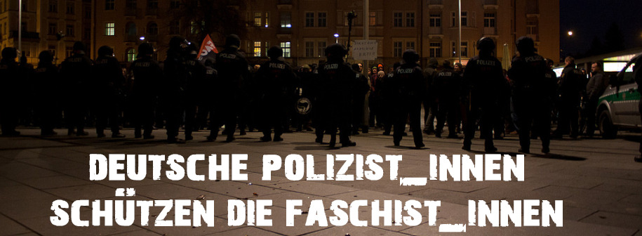 deutsche polizisten schützen die faschisten